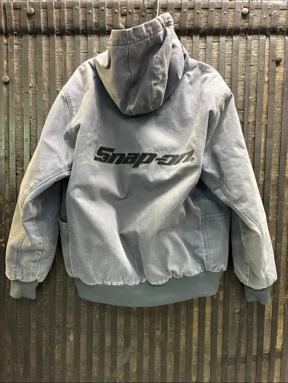 Snap-on Men's Hooded Bomber Jacket in Gray - Picture 5 of 7